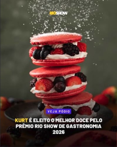 Rio Show: Kurt é eleito o melhor doce pelo Prêmio Rio Show de Gastronomia 2026